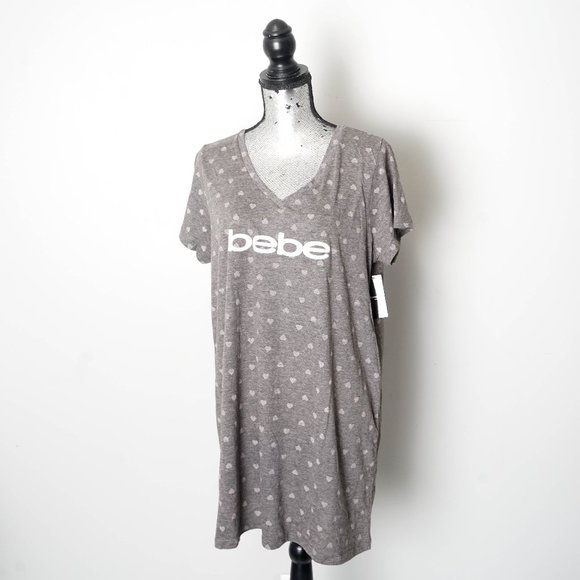 NWT ❤️bebe Heart pattern sleep shirt - 1x - Picture 2 of 6